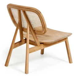 Wohnen Design Loungestuhl aus Rattan & Teak - Plataya