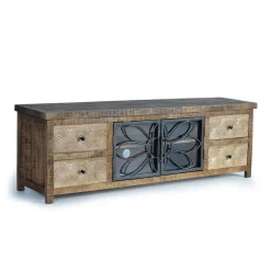 Design Lowboard mit Glas Metalltüren - Everton^Wohnen New