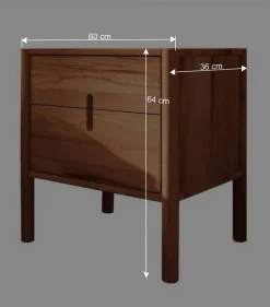 Wohnen Design Nachtkommode 60x64x36 - Indrya