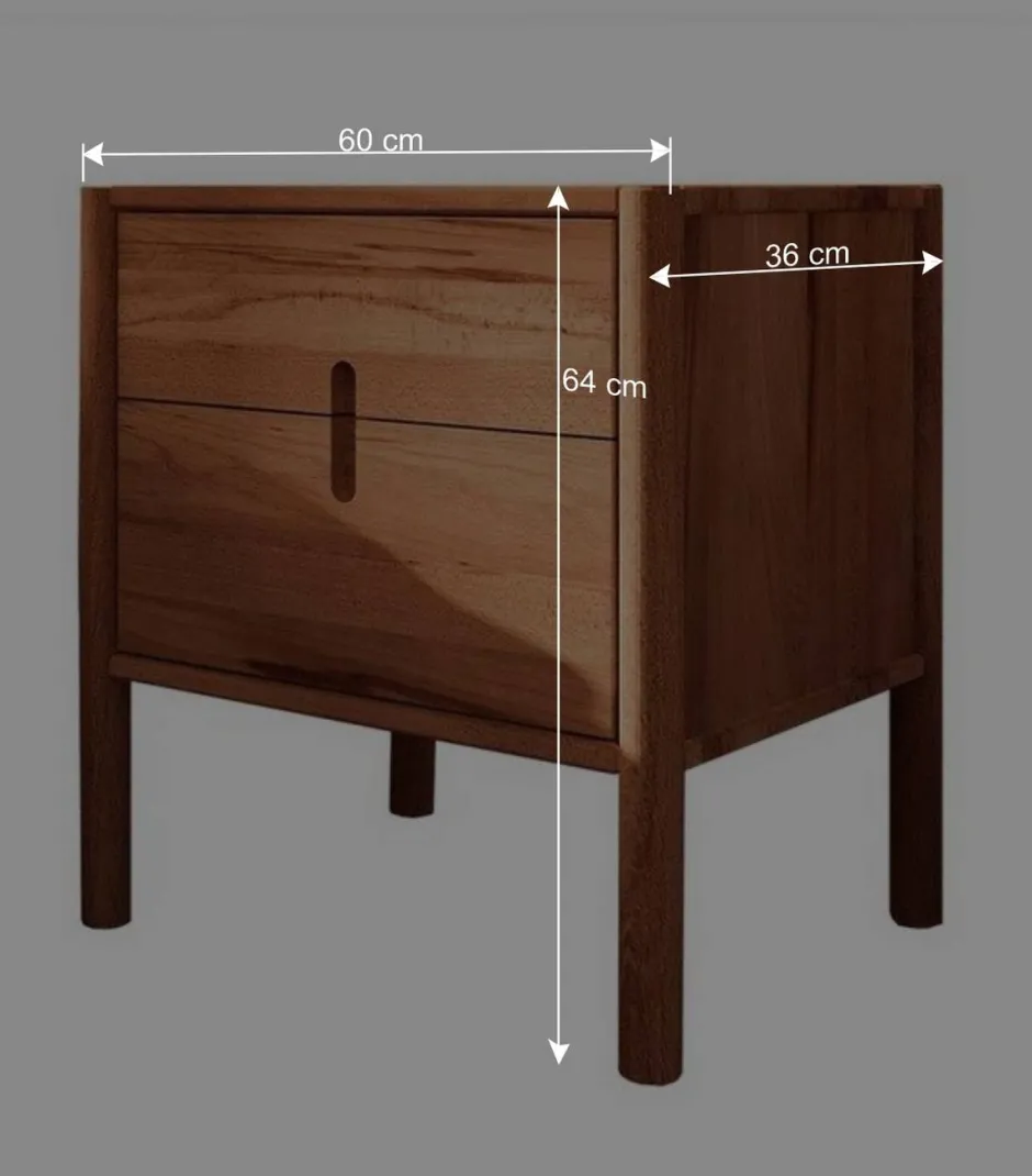 Wohnen Design Nachtkommode 60x64x36 - Indrya