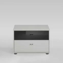 Design Nachtkonsole Slagon in Weiß Schwarz^Wohnen Sale