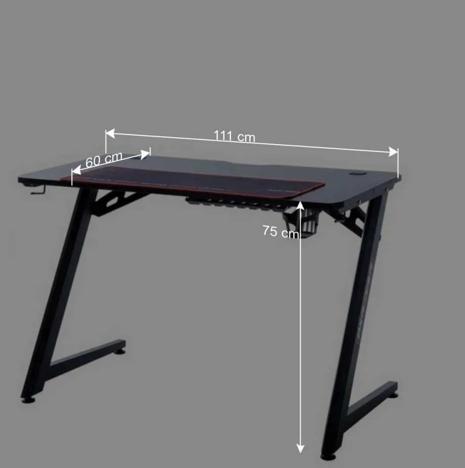 Wohnen Design PC Computertisch in Schwarz - Aribert