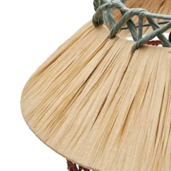 Wohnen Design Pendelleuchte aus Raffia Bast Geflecht - Endjos