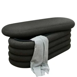 Wohnen Design Polsterbank in Anthrazit Boucle - Idris