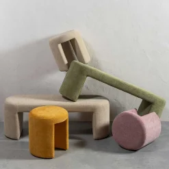 Wohnen Design Polsterbank in Beige Chenille - Settings