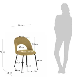 Wohnen Design Polsterstühle in Gelb - Veneziana (4er Set)