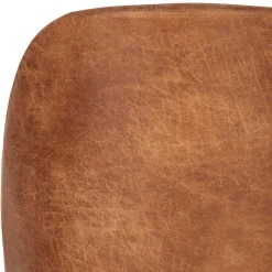 Wohnen Design Recyclingleder Stuhl in Braun - Kegadamo (2er Set)