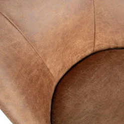 Wohnen Design Recyclingleder Stuhl in Braun - Kegadamo (2er Set)