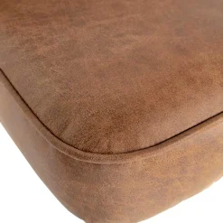 Wohnen Design Recyclingleder Stuhl in Braun - Kegadamo (2er Set)