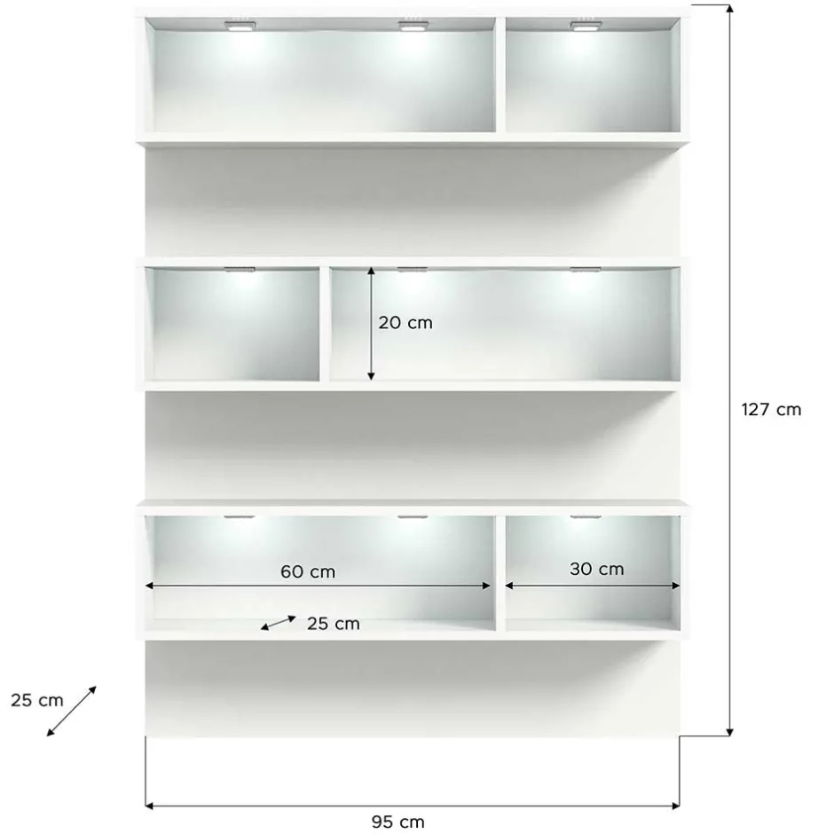 Wohnen Design Regal für Schuhe mit LED - Dany