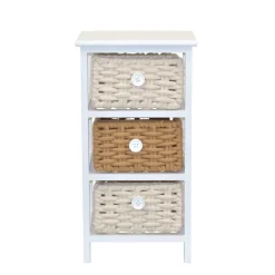 Wohnen Design Regal mit drei Körben aus Kordel - Formosa