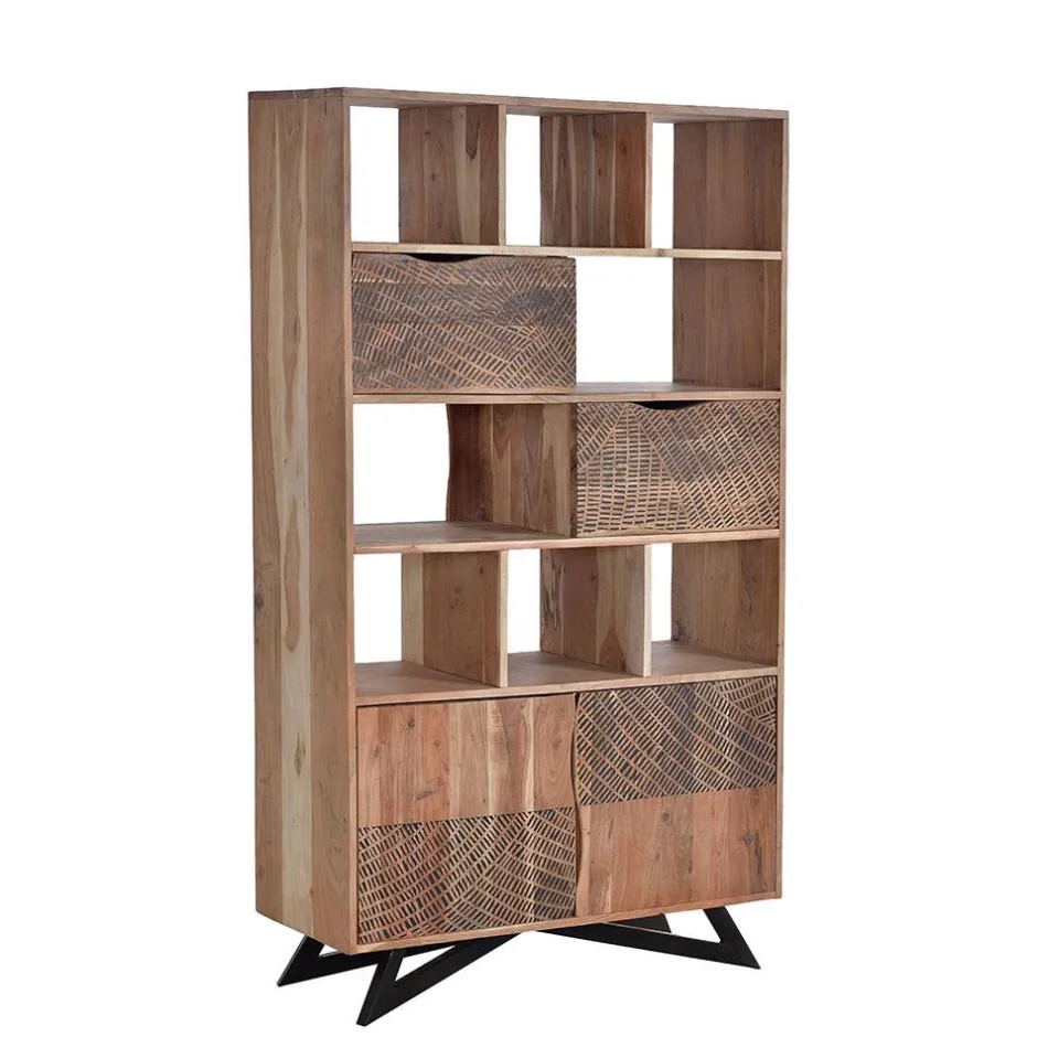 Wohnen Design Regal mit Türen und Schubladen - Merlan