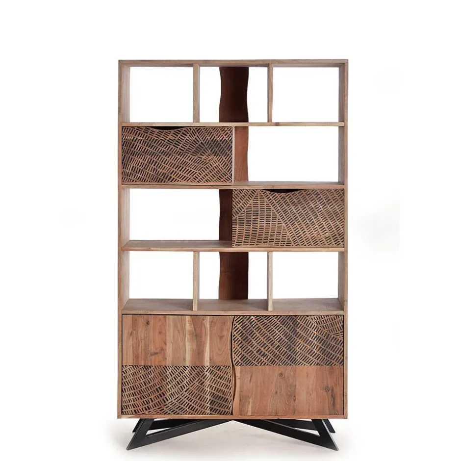 Wohnen Design Regal mit Türen und Schubladen - Merlan