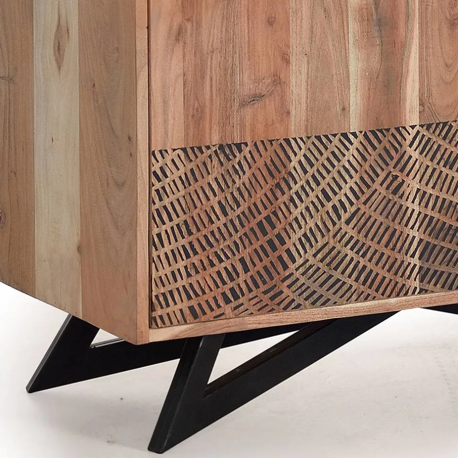 Wohnen Design Regal mit Türen und Schubladen - Merlan