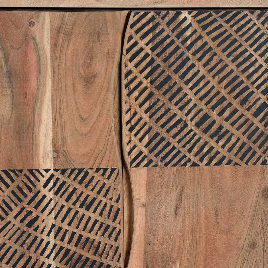 Wohnen Design Regal mit Türen und Schubladen - Merlan