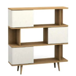 Wohnen Design Scandi Standregal mit 3 Türen - Jendren I