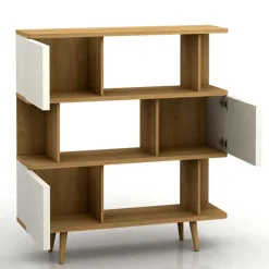 Wohnen Design Scandi Standregal mit 3 Türen - Jendren I