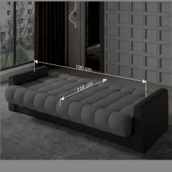 Wohnen Design Schlafcouch mit Bonell Federkern - Forjan