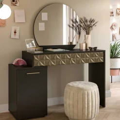 Design Schminktisch in Schwarz und Gold - Madrilena^Wohnen Hot
