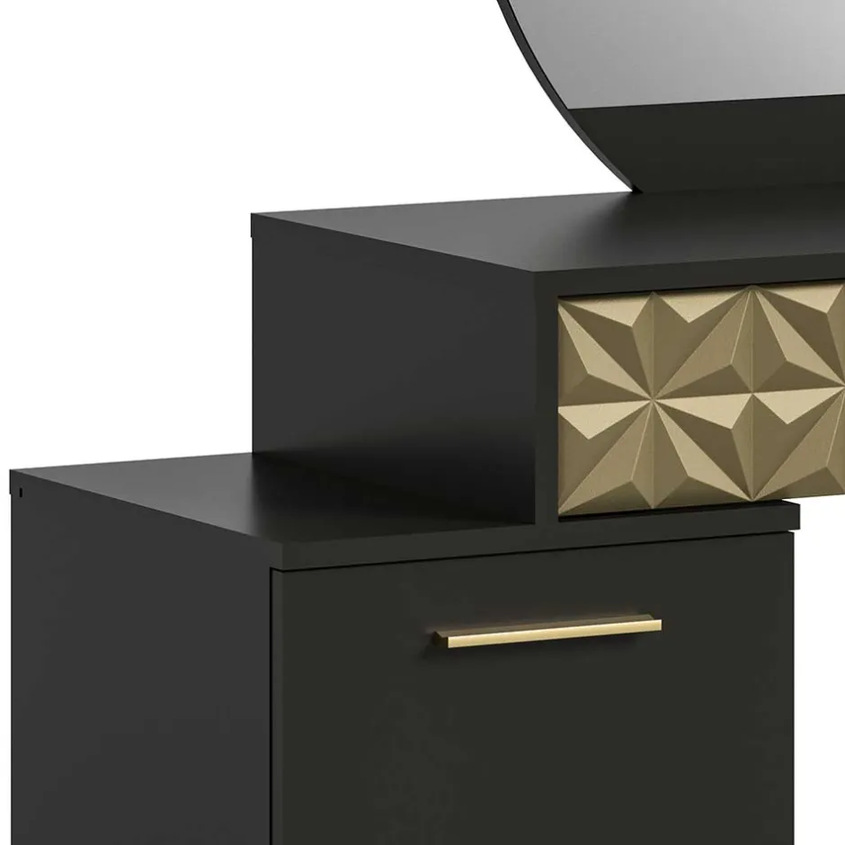 Design Schminktisch in Schwarz und Gold - Madrilena^Wohnen Hot