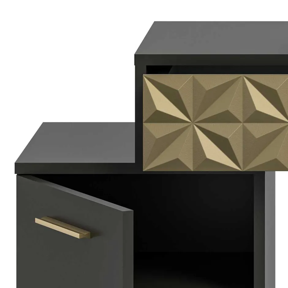 Design Schminktisch in Schwarz und Gold - Madrilena^Wohnen Hot