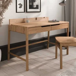 Kinder Wohnen Design Schreibtisch aus Massivholz Wildeiche - Laida