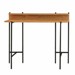 Wohnen Design Schreibtisch in Akazie Optik & Schwarz - Charme