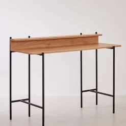 Wohnen Design Schreibtisch in Akazie Optik & Schwarz - Charme