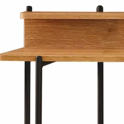 Wohnen Design Schreibtisch in Akazie Optik & Schwarz - Charme