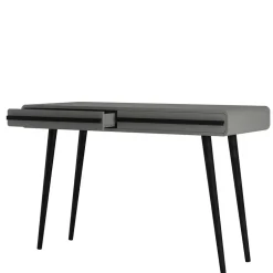 Kinder Wohnen Design Schreibtisch in Grau mit Schwarz - Pavias