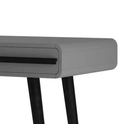 Kinder Wohnen Design Schreibtisch in Grau mit Schwarz - Pavias