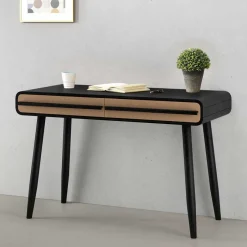 Design Schreibtisch in Schwarz mit Eiche - Diadani^Wohnen Sale