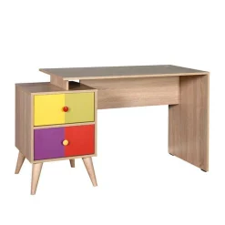 Design Schreibtisch in Sonoma-Eiche & Bunt - Reddnas^Wohnen New