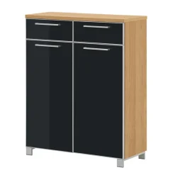 Design Schuhschrank Lalaika in Eiche Bianco Anthrazit^Wohnen Hot