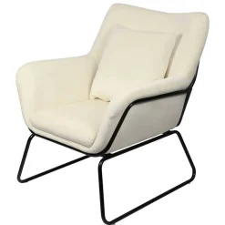 Wohnen Design Sessel in Beige & Schwarz - Culagan