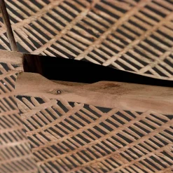 Design Sideboard aus Akazienholz mit Schnitzerei - Merlan^Wohnen Outlet