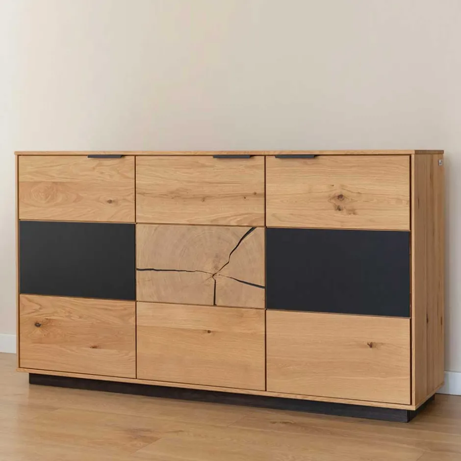 Design Sideboard aus Eiche und Glas - Masicuri^Wohnen Hot