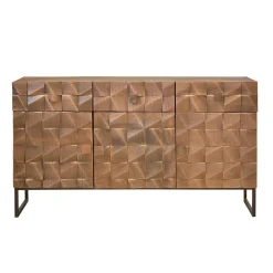 Wohnen Design Sideboard in Bronze und Mango Natur - Bensez