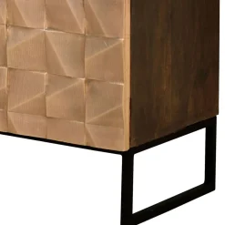 Wohnen Design Sideboard in Bronze und Mango Natur - Bensez