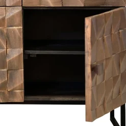 Wohnen Design Sideboard in Bronze und Mango Natur - Bensez