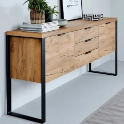 Wohnen Design Sideboard in Eiche Optik - Ilvensa
