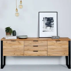 Wohnen Design Sideboard in Eiche Optik - Ilvensa