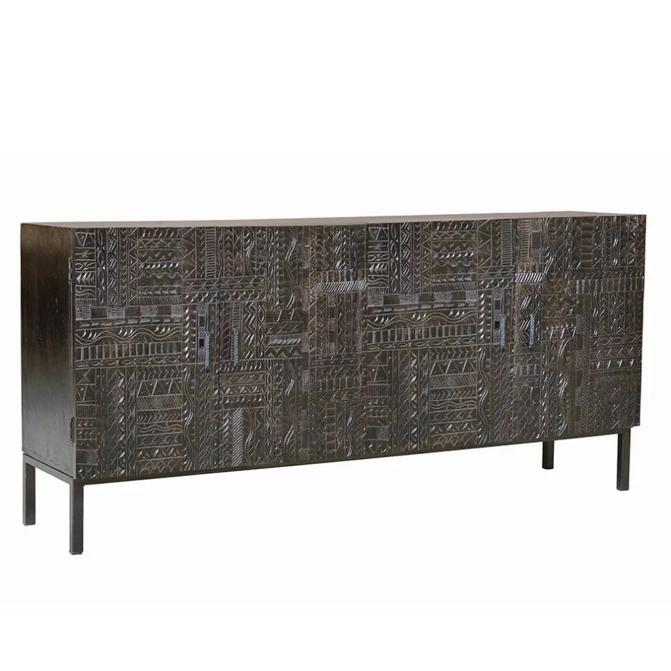 Wohnen Design Sideboard in Walnuss Braun - Solu