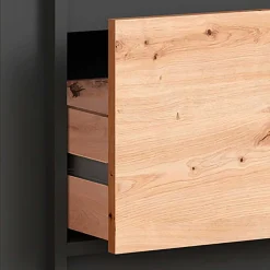 Wohnen Design Sideboard in Wildeiche NB & Anthrazit - Kiss