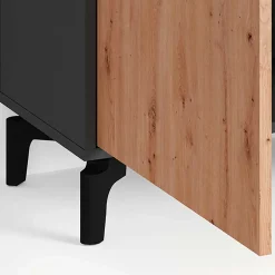 Wohnen Design Sideboard in Wildeiche NB & Anthrazit - Kiss