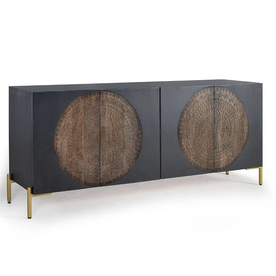 Design Sideboard mit Mandala Schnitzerei - Synessa^Wohnen Online