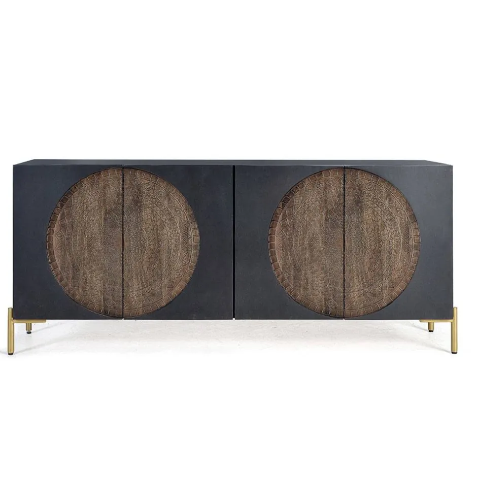 Design Sideboard mit Mandala Schnitzerei - Synessa^Wohnen Online