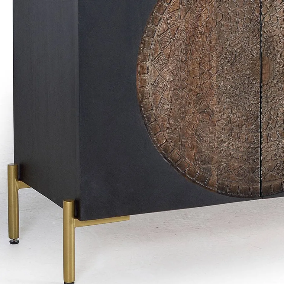 Design Sideboard mit Mandala Schnitzerei - Synessa^Wohnen Online