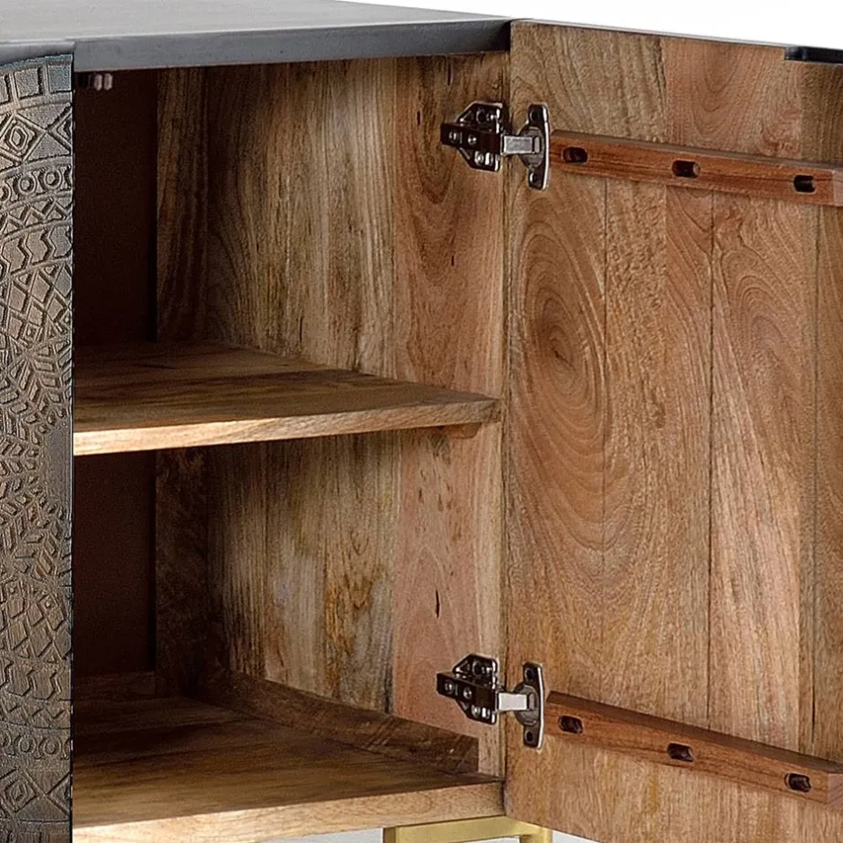 Design Sideboard mit Mandala Schnitzerei - Synessa^Wohnen Online