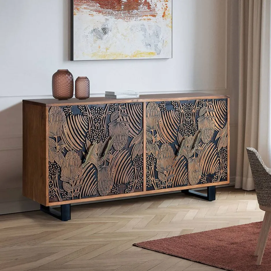 Design Sideboard mit Schnitzerei und Lack - Marcel^Wohnen Online